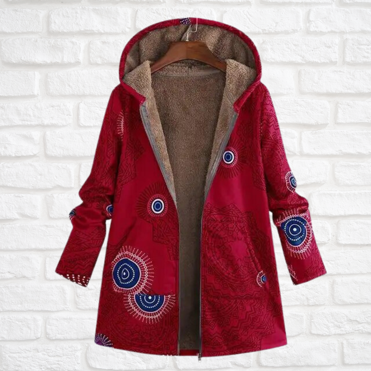 Damjacka Vintage Design i Kashmir och Siden med Huva 6