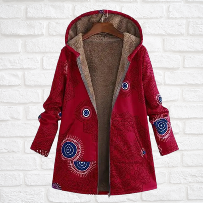 Damjacka Vintage Design i Kashmir och Siden med Huva 6