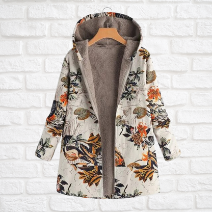Damjacka Vintage Design i Kashmir och Siden med Huva 5
