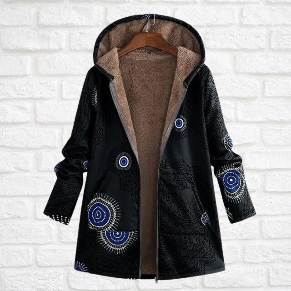 Damjacka Vintage Design i Kashmir och Siden med Huva 1