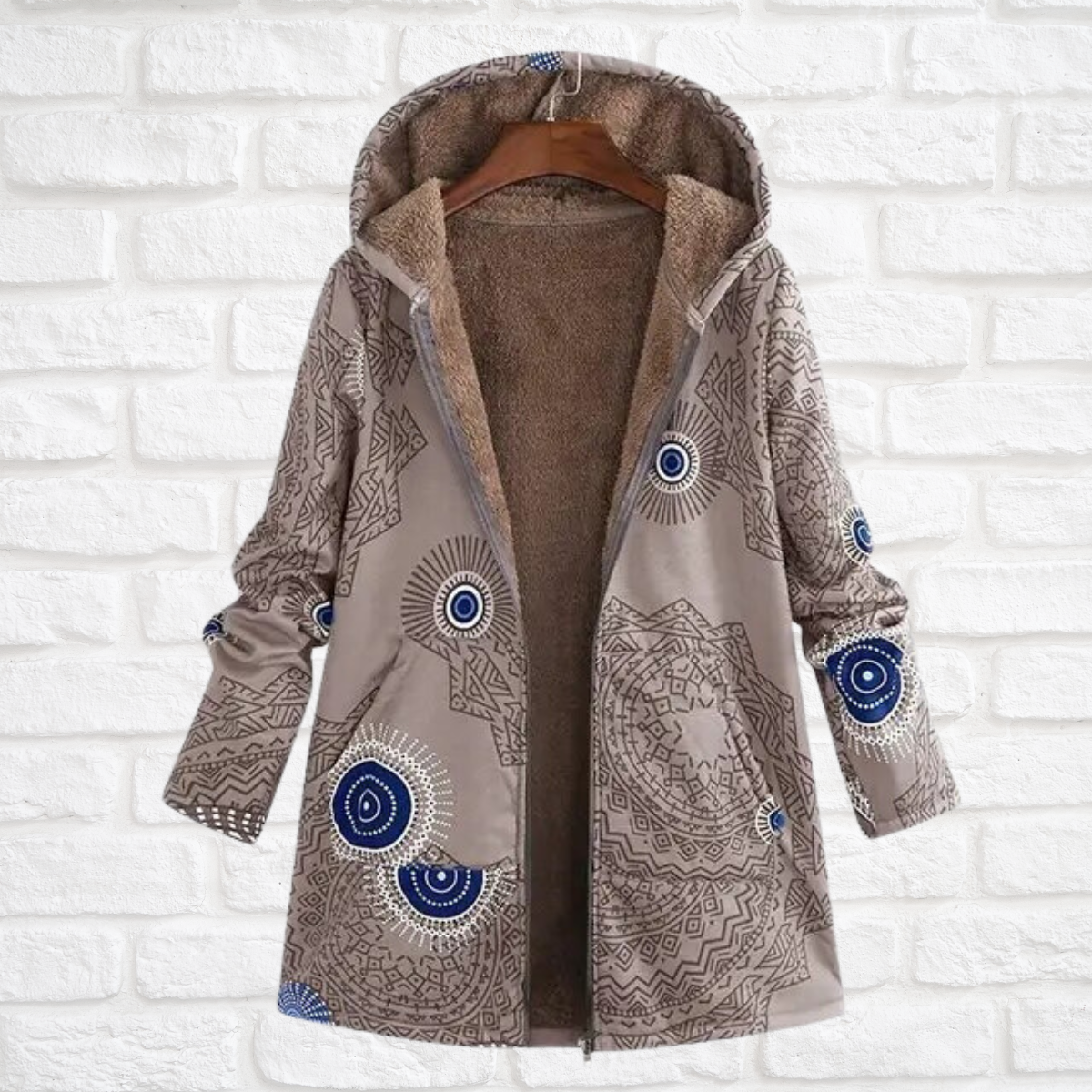 Damjacka Vintage Design i Kashmir och Siden med Huva 14