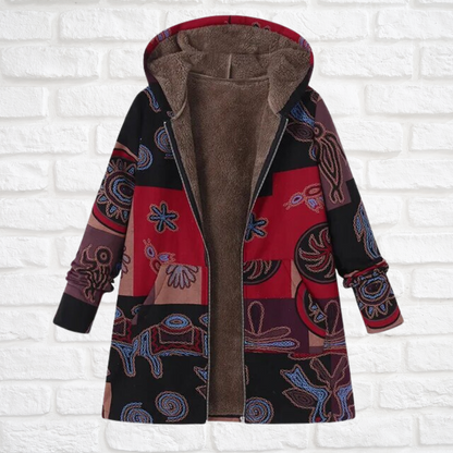 Damjacka Vintage Design i Kashmir och Siden med Huva 16