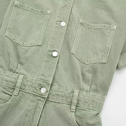 Dam Jumpsuit Slimfit Elastisk Denim-6