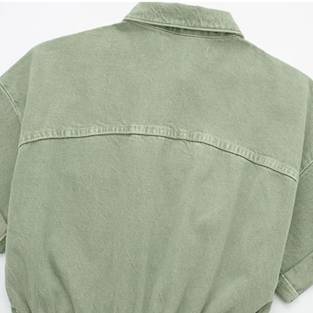 Dam Jumpsuit Slimfit Elastisk Denim-5