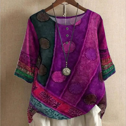 Dam Top Vintage Chic 100% Bomull-3