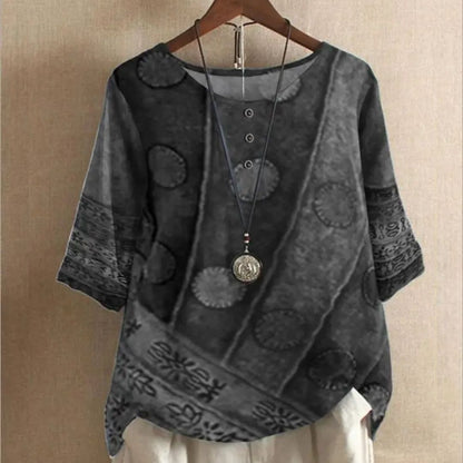 Dam Top Vintage Chic 100% Bomull-2