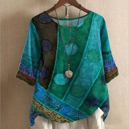 Dam Top Vintage Chic 100% Bomull-1