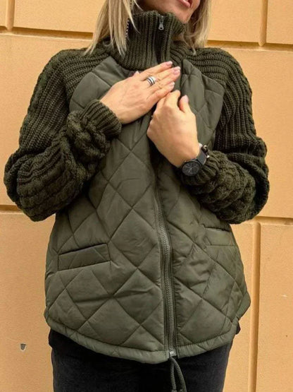 Dam Cardigan med Blixtlås i Mjuk Material-2