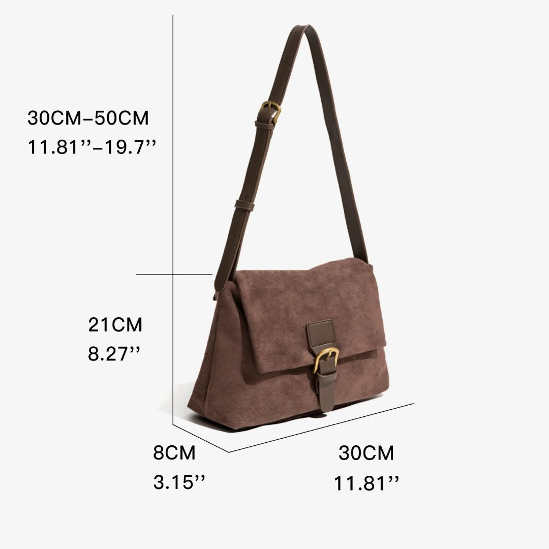 Damväska Faux Mocka Mångsidig Design Veganskt Läder-4