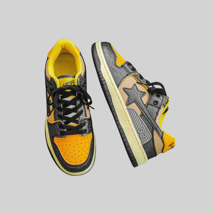 Unisex Sneakers Syntetiskt Läder Sportig Stil-4