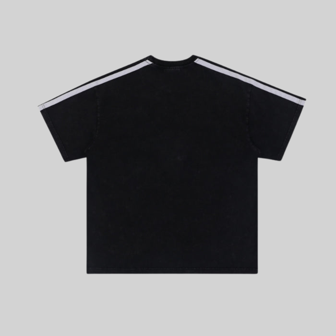 Herr T-shirt Kvalitets Rund Hals Broderi i Mjuk Bomull 2