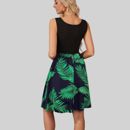 Fina Dam Klänningar Chic Cirkulär Halsringning Polyester-2