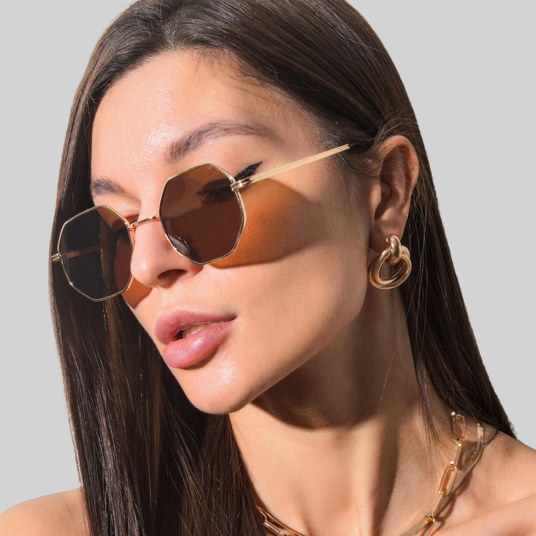 Unisex Solglasögon Vintage Metall UV-skyddande Design-2