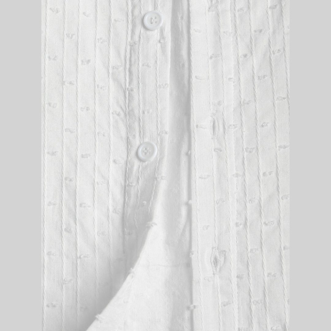 Herrskjorta Casual Ränder Polyester För Avslappnade Tillfällen-4