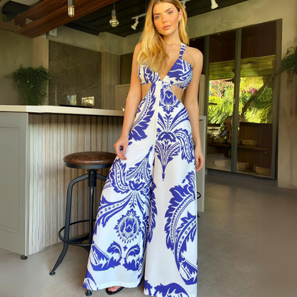 Dam Overall Sommar Lätt Material Justerbart Midjeband-1