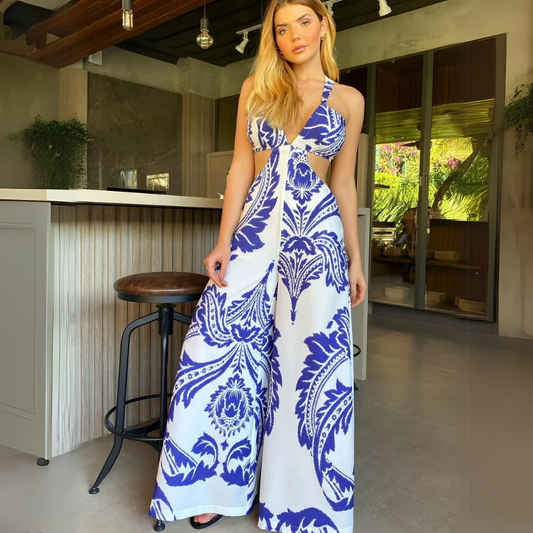 Dam Overall Sommar Lätt Material Justerbart Midjeband-1