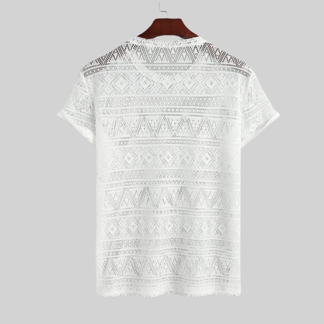 Herr T-shirt Geometrisk Design Lätt Polyester 2