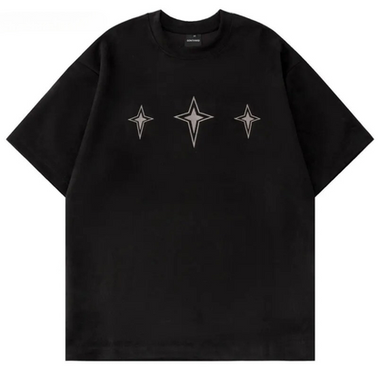 Herr T-shirt Vintage Broderad Polyester Casual Komfort-2