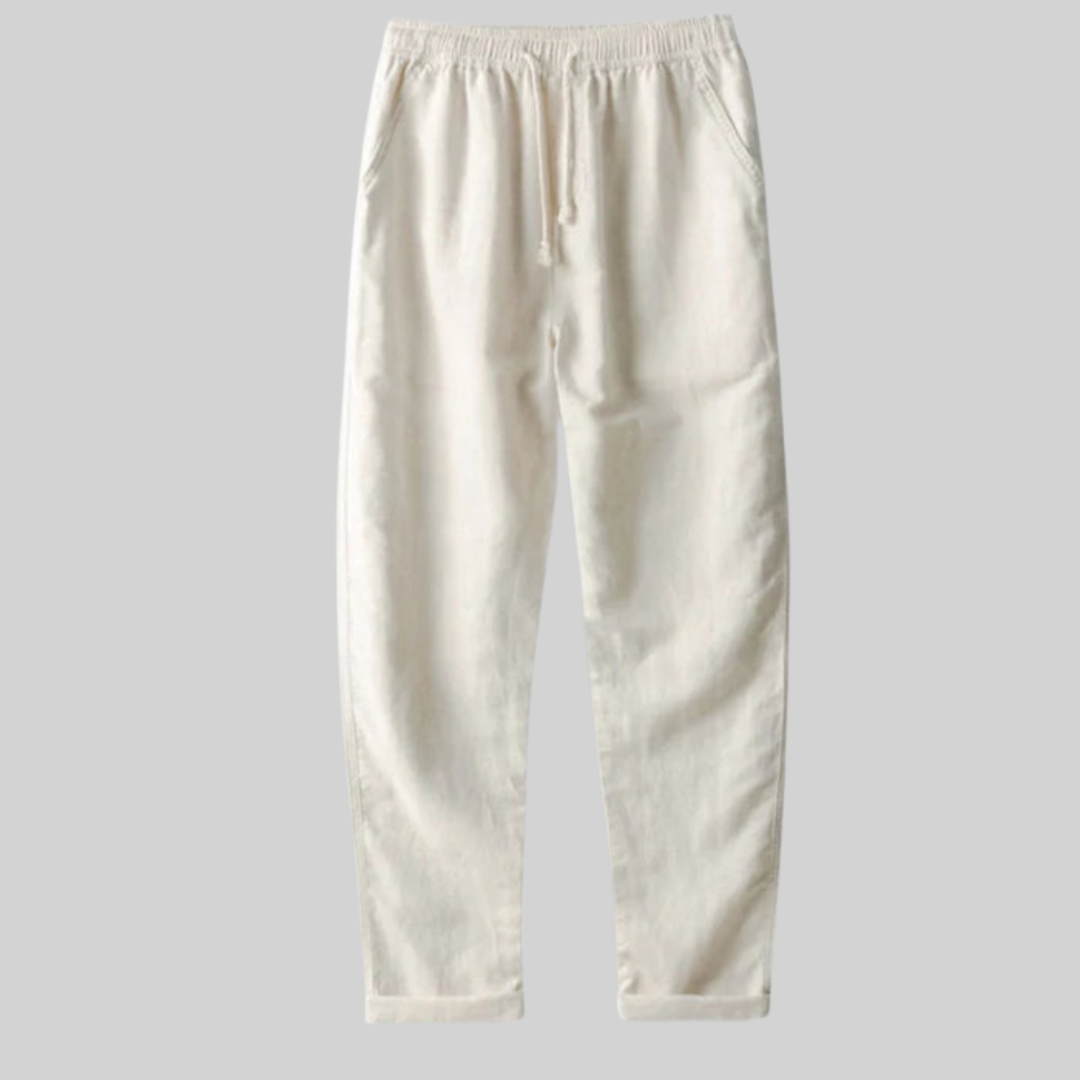 Herr Streetwear Set Avslappnad Linne Bomull 3