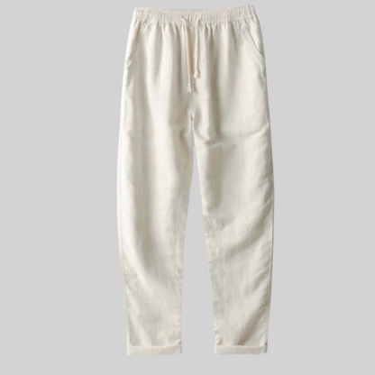Herr Streetwear Set Avslappnad Linne Bomull 3