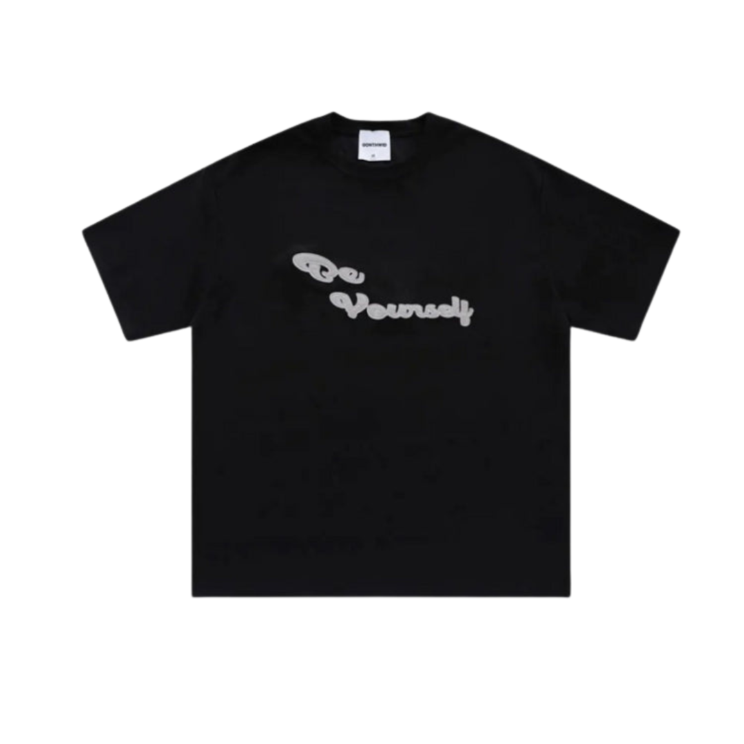 Dam T-shirt Broderad Ledig Bomull-5