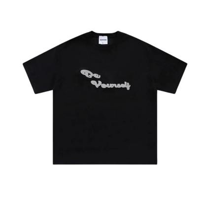 Dam T-shirt Broderad Ledig Bomull-5