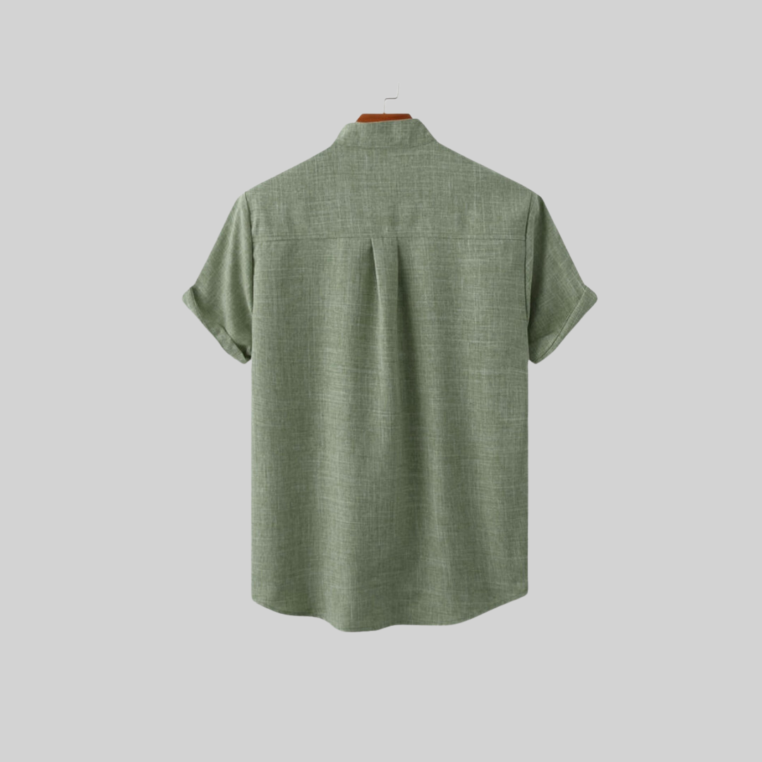 Dam Skjorta V-Hals Lätt Polyester och Bomull-2