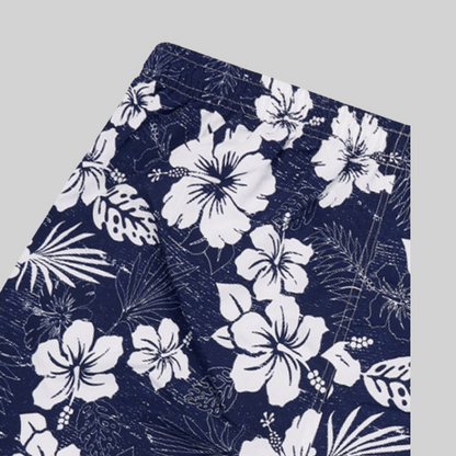 Herr Shorts Blommönstrad Polyester Avslappnad Stil-2