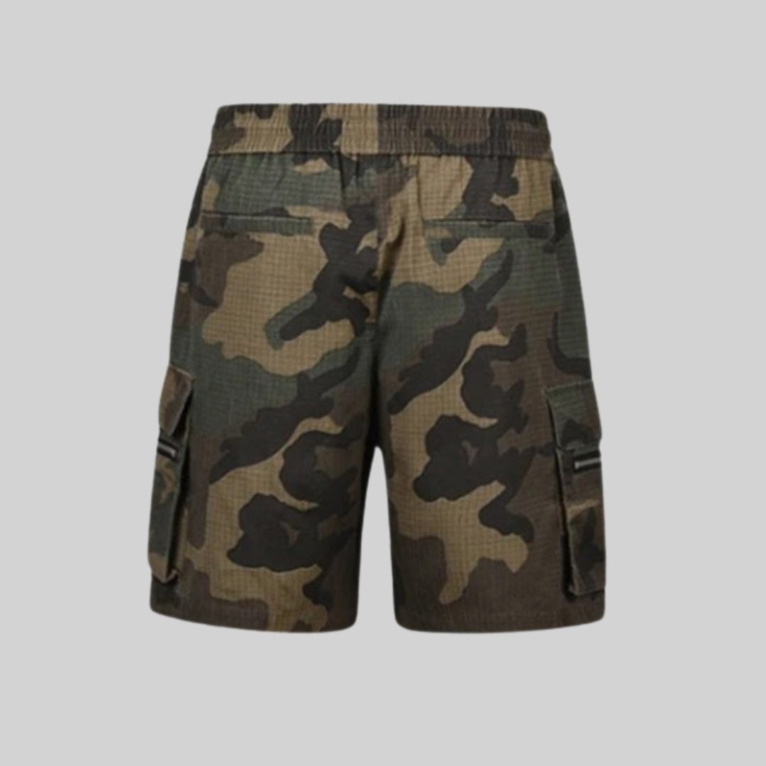 Herr Shorts Vintage Bomull Avslappnad Passform-4
