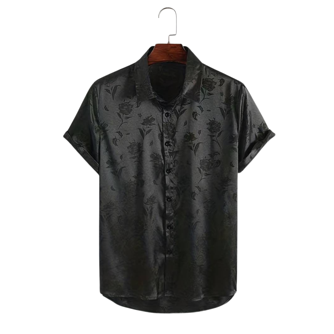 Variant image for Dam Skjorta Blommig Satin Lång Ärme Normal Passform-1