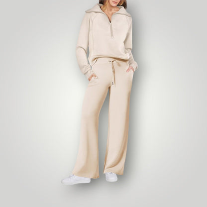 Dam Loungewear Set Bekväm Andningsbar Design Mjuk Tyg-2