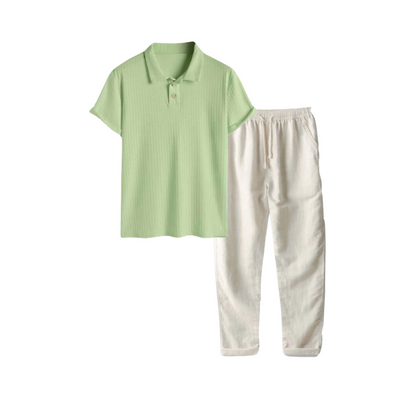 Variant image for Herr Casual Outfit Set Polokrage Polyester och Bomull-1