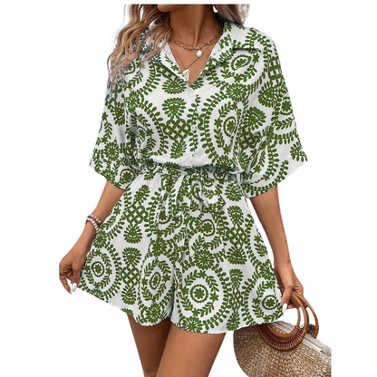 Variant image for Dam Jumpsuit Kortärmad med Bälte Polyester Elegant-11