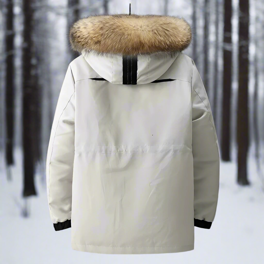 Herr Parka Huvjacka Vattentålig Polyester Funktionell Design-2