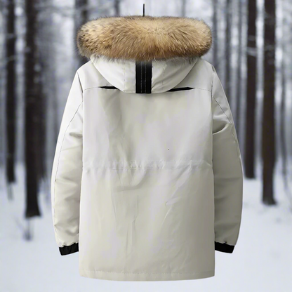 Herr Parka Huvjacka Vattentålig Polyester Funktionell Design-2