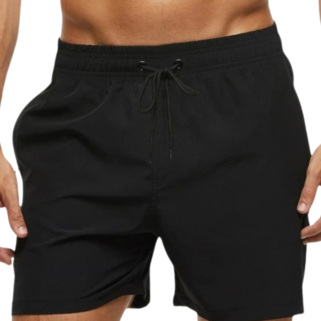 Herr Strandshorts i Snabbtorkande Polyester med Flera Fickor – Avslappnad Passform för Strand och Fritid 5