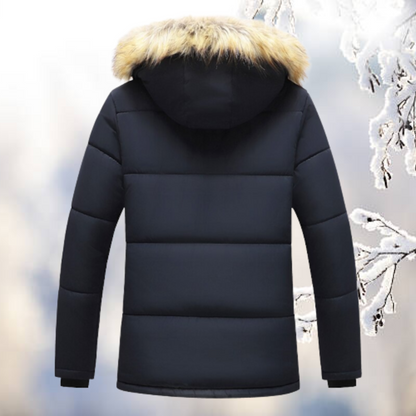 Dam Parkas Vindtät Material med Päls Huva 3