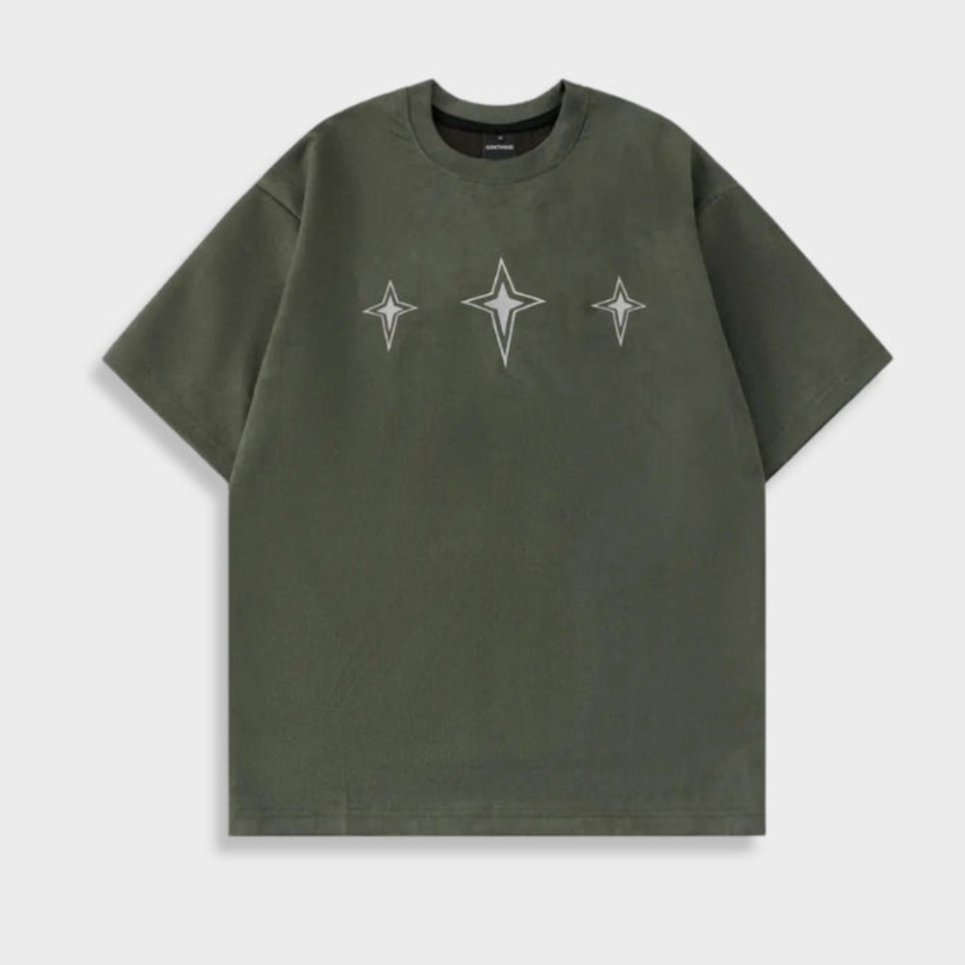 Dam T-shirt Vintage Broderad Polyester-5