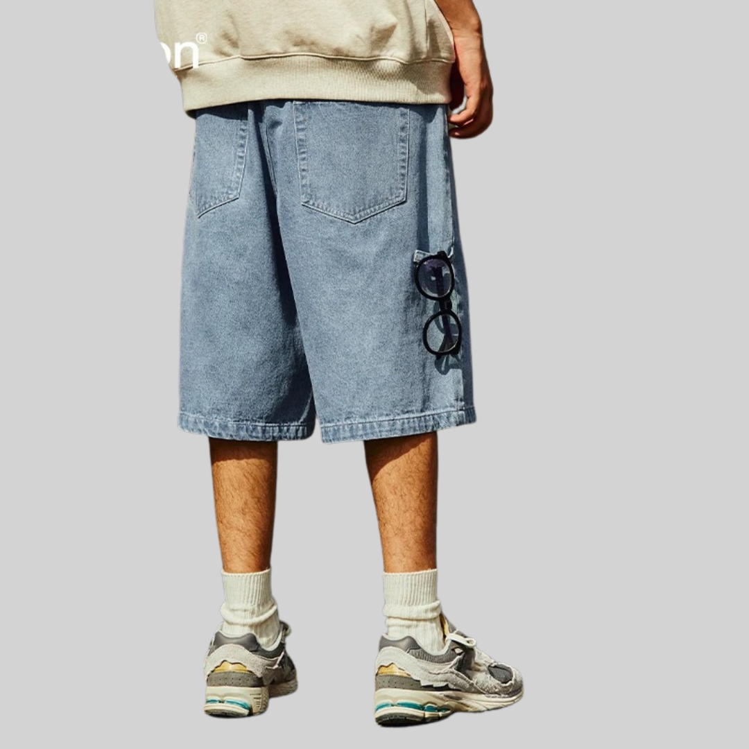 Dam Shorts Sportiga Vintage Denim 100% Bomull-3