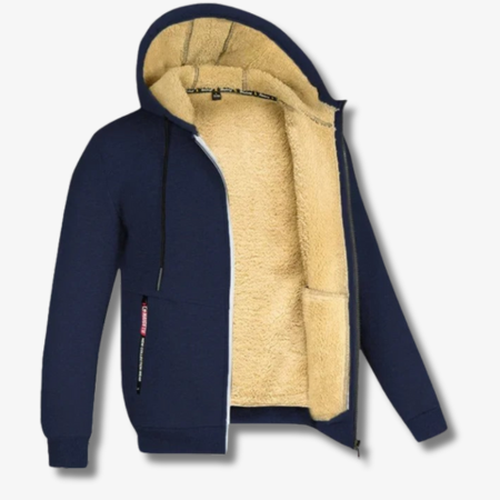 Hoodie Män Mjuk Fleece Modern Design-3