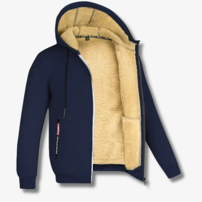 Hoodie Män Mjuk Fleece Modern Design-3