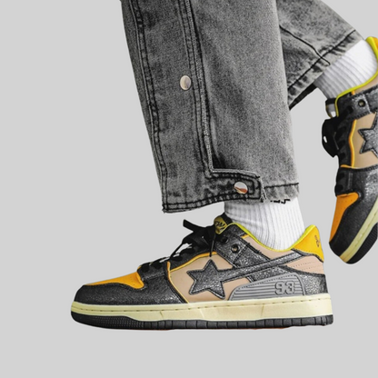 Unisex Sneakers Syntetiskt Läder Sportig Stil-3