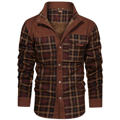 Variant image for Herr Flanelljacka Randig Varm Högkvalitativ Flanell-7