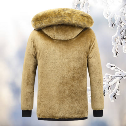 Dam Parkas Vindtät Material med Päls Huva 4
