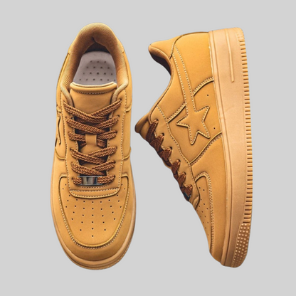 Avslappnade Dam Sneakers med Rund Tå i Andningsbart Syntetiskt Läder – Gummisula för Bra Grepp och Hållbarhet 2