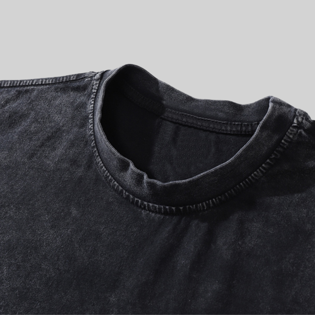 Dam T-shirt Casual Bomull med Hundtryck-3