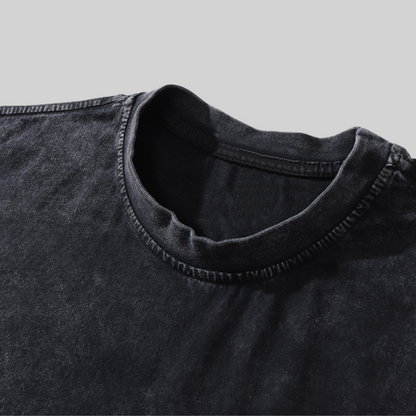 Dam T-shirt Casual Bomull med Hundtryck-3