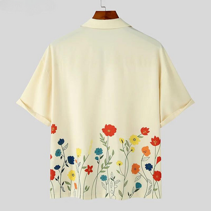 Dam Blommig Topp Av Mjuk Polyester Avslappnad Passform 3