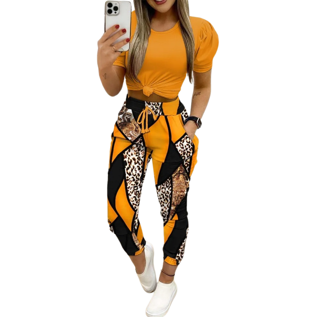 Variant image for Dam Outfit Set Chic Löst Cirkulär Halsringning Syntetiska Fibrer-31