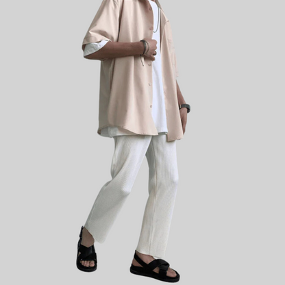 Kvinnors Casual Byxor Hög Elastisk Midja Chiffon-2